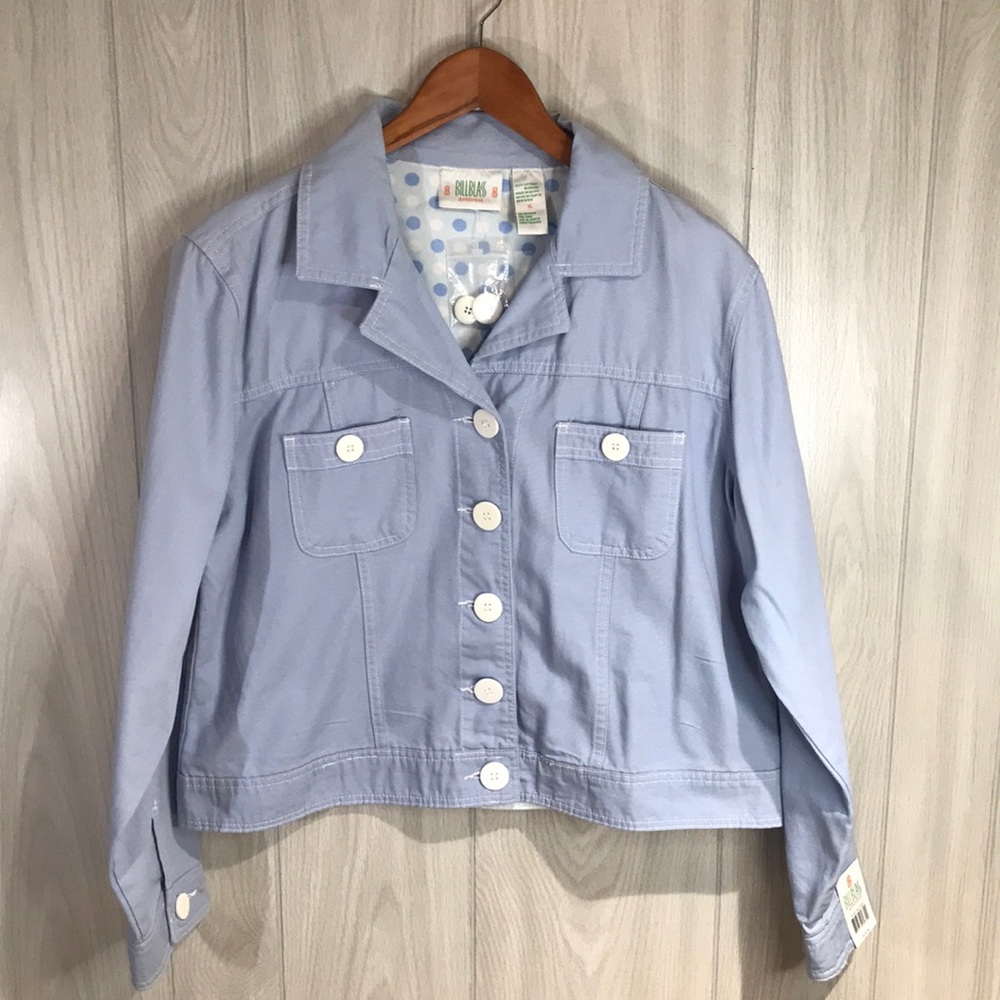 Vintage Bill Blass Jeans Wear button front jacket size XL